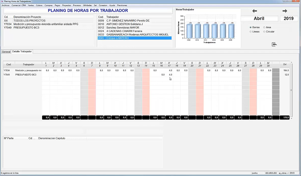 Panel de ejecución ay_obras®